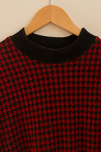 Load image into Gallery viewer, red &amp; black houndstooth long sleeve shirt
