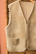 Load image into Gallery viewer, leather sherpa vest