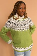 Load image into Gallery viewer, lime green &amp; gray sweater