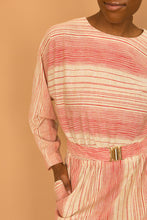 Load image into Gallery viewer, cream and red striped dress
