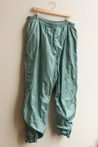 teal windbreaker pants