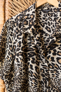 leopard print short sleeve shirt