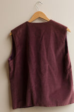 Load image into Gallery viewer, maroon velvet vest