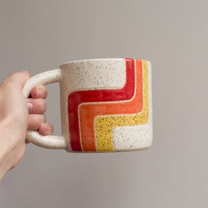 retro 70's stripes mug