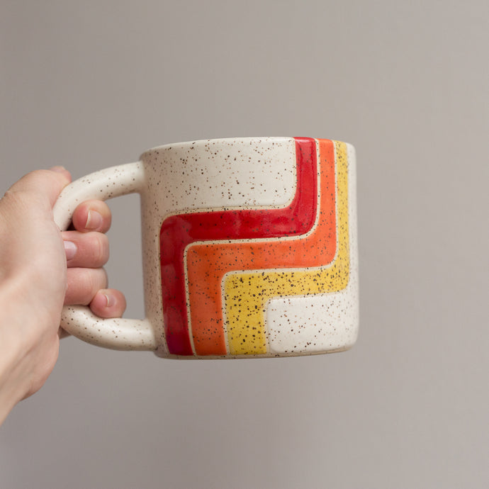 retro 70's stripes mug