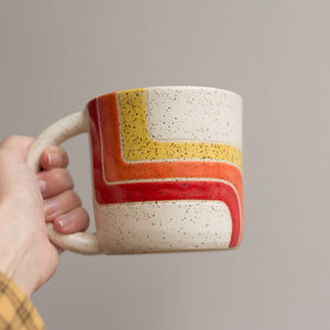 retro 70's stripes mug