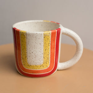 retro 70's stripes mug
