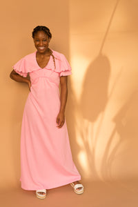 pink maxi dress