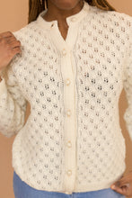 Load image into Gallery viewer, cream button up sweater