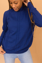 Load image into Gallery viewer, blue light weight knit turtleneck