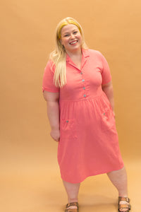 pink collared dress