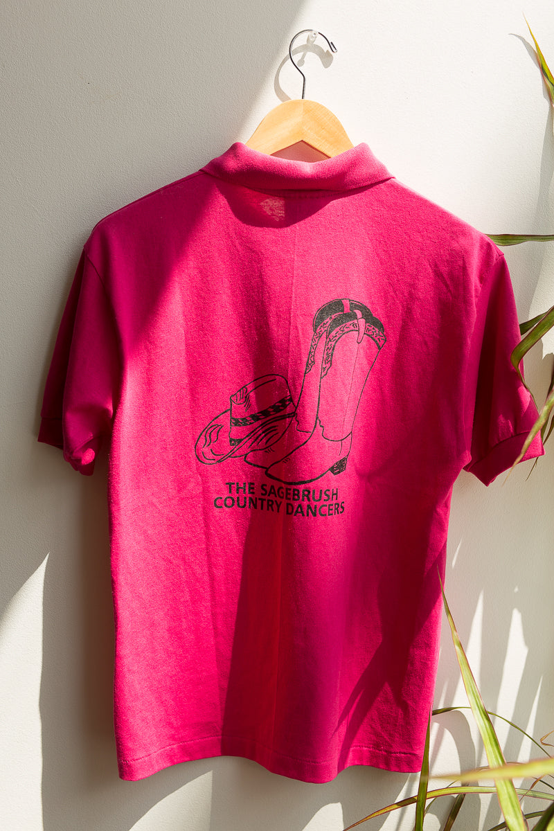 pink line dancing shirt