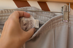gray adidas track pants