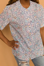Load image into Gallery viewer, white pastel flower shirt