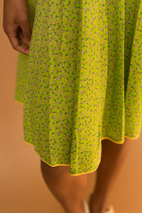 green strawberry dress