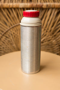 silver & red thermos
