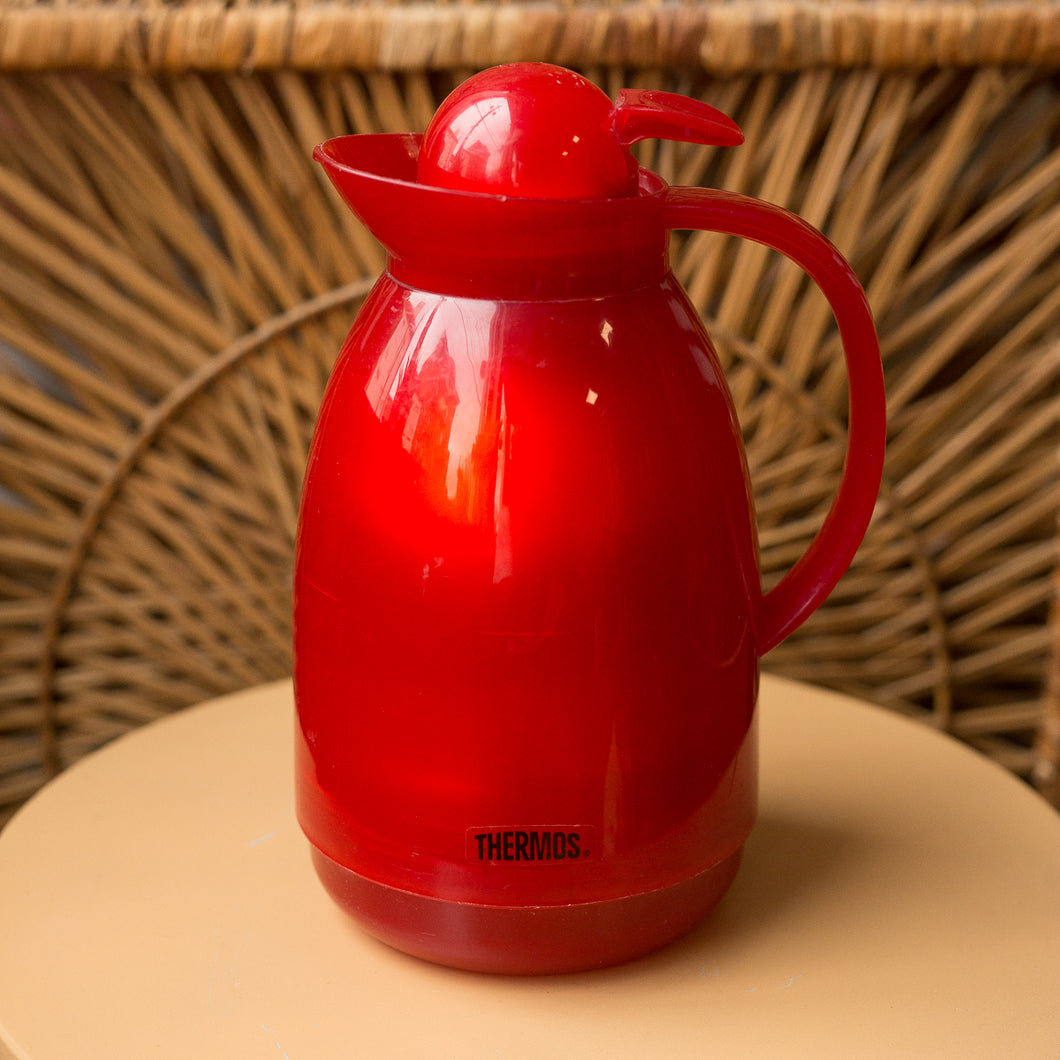 red thermos carafe pitcher